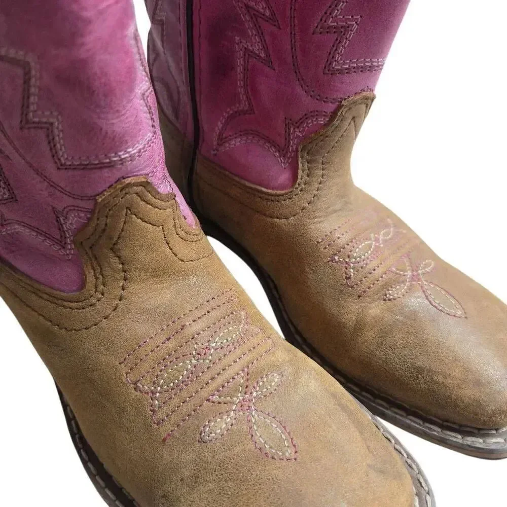 Smoky Mountain Youth Distress Autry Square Pink Boots 13